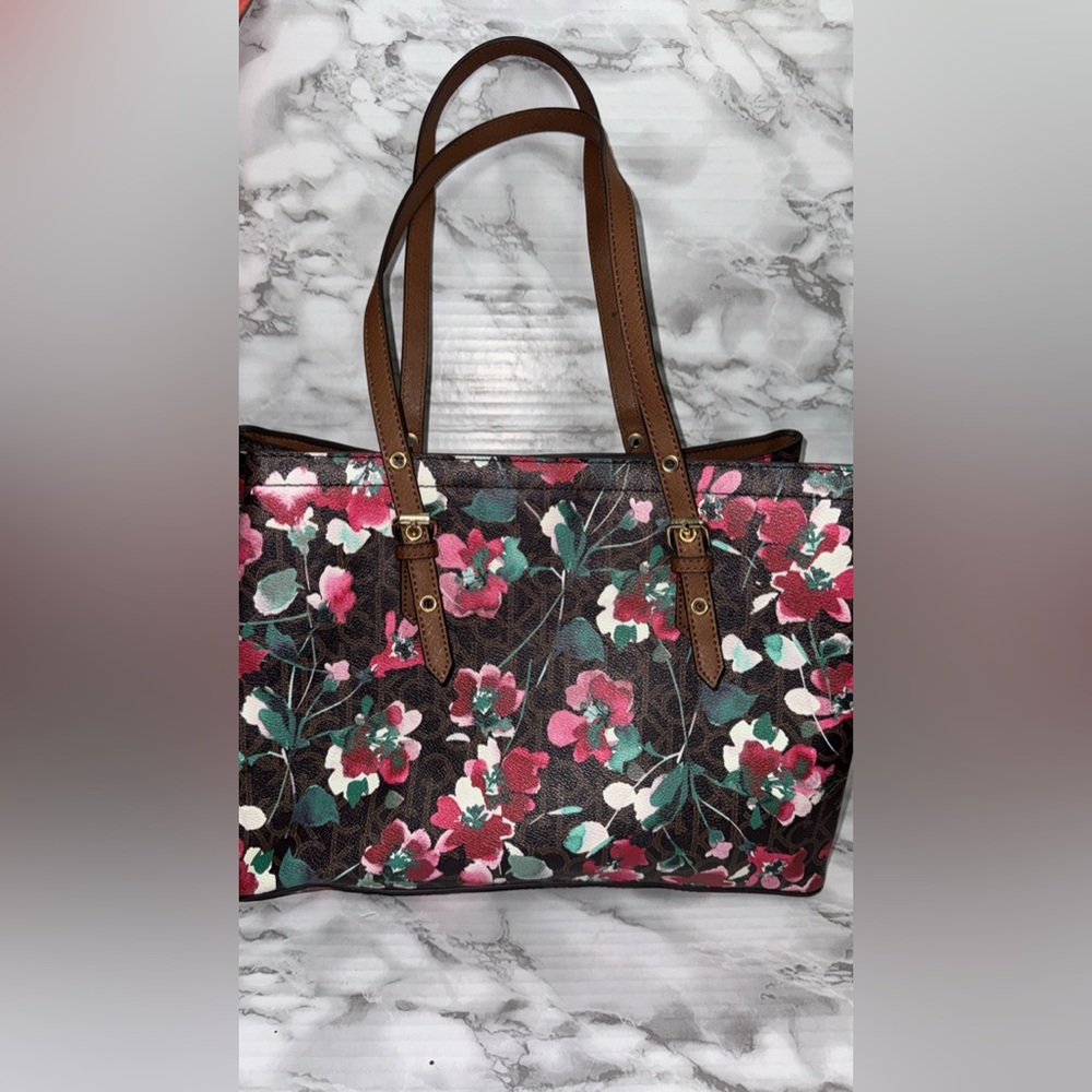 CALVIN KLEIN FLORAL TOTE SHOULDER LAPTOP BAG OFFICE IN A BAG